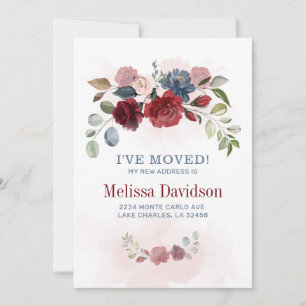 Botanical I ve Moved Floral New Zuhause Ankündigung