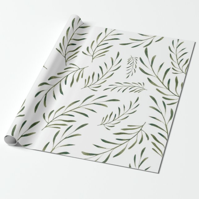 Botanical Leaves seamless Pattern Geschenkpapier (Ungerollt)
