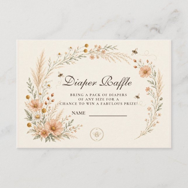 Botanical Mama To Bee Windel-Raffle Begleitkarte (Vorderseite)