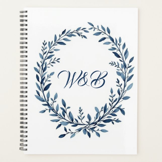 Botanical Monogram Wreath Planer (Vorderseite)