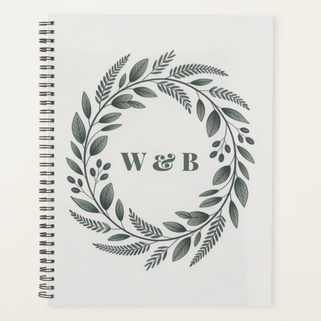 Botanical Monogram Wreath  Planer (Vorderseite)