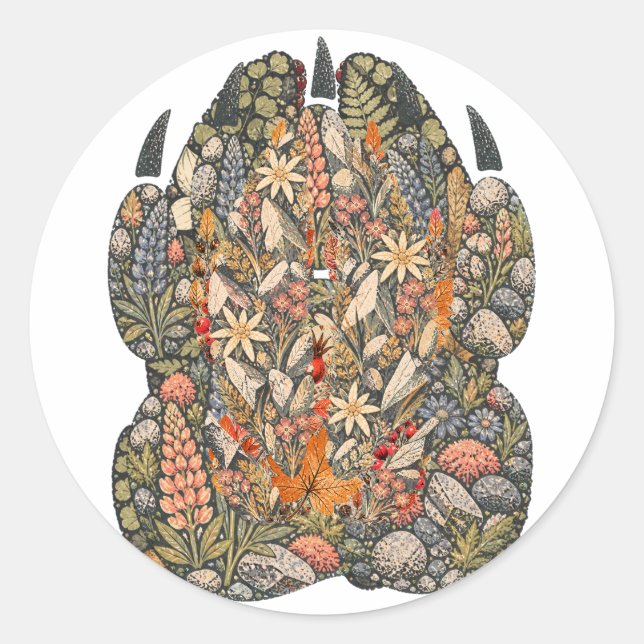 Botanical Mountain Goat Hoof Alpine Nature Sticker (Vorderseite)