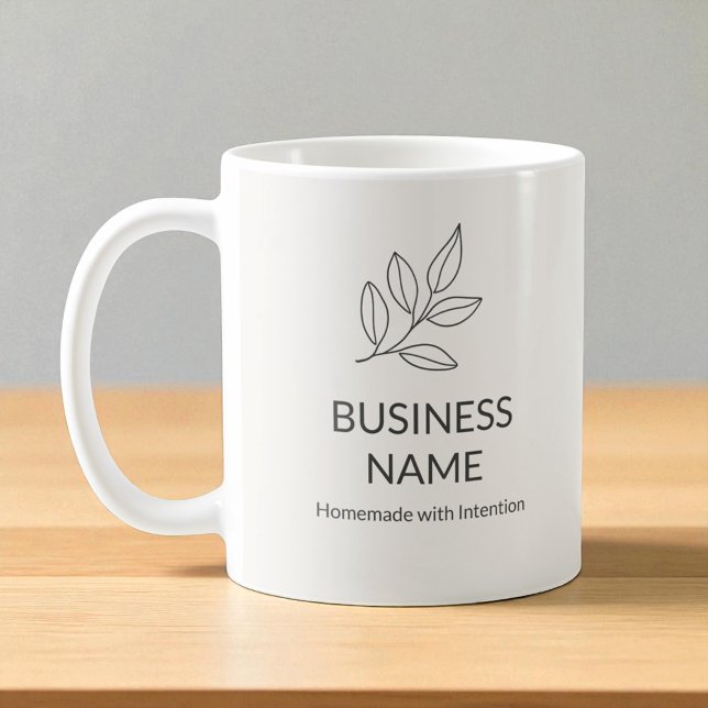 Botanical Neutral Minimalist Small Business  Kaffeetasse (Von Creator hochgeladen)