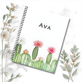 Botanical Notebook – Blooming Cactus Garden 🌵 Notizbuch