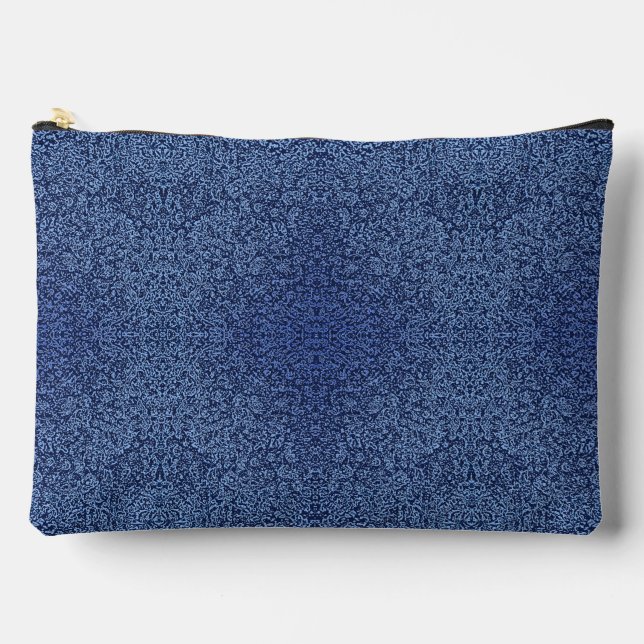 Botanical Pattern in Blue 2 Zubehörtasche (Vorderseite)