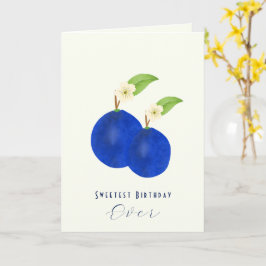 Botanical Plums Collection Birthday Karte