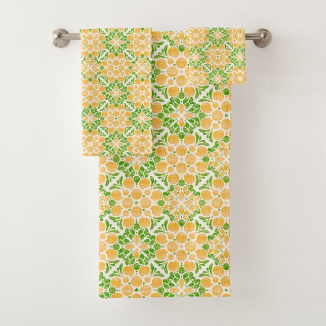 Botanical Pop-Citrus Badhandtuch Set (Insitu)