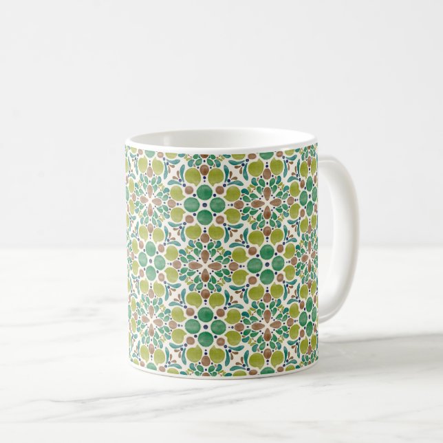 Botanical Pop - Olive Kaffeetasse (VorderseiteRechts)