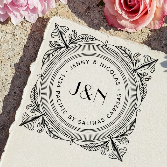 Botanical Return Address Self-Inking Stamp Permastempel (Von Creator hochgeladen)