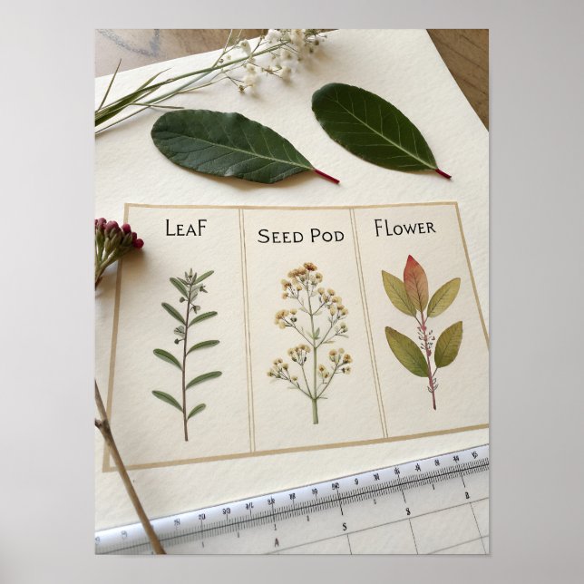 Botanical Scientific Plate Poster (Vorne)