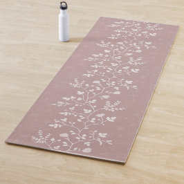Botanical Serenade delicate floral silhouette Yogamatte