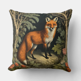 Botanical Vintage Forest Fox Kissen