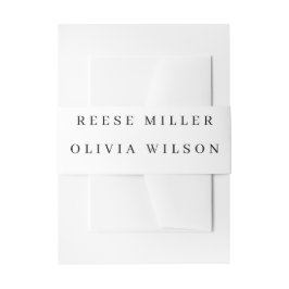 Botanical Watercolor Wedding Invitation  Einladungsbanderole