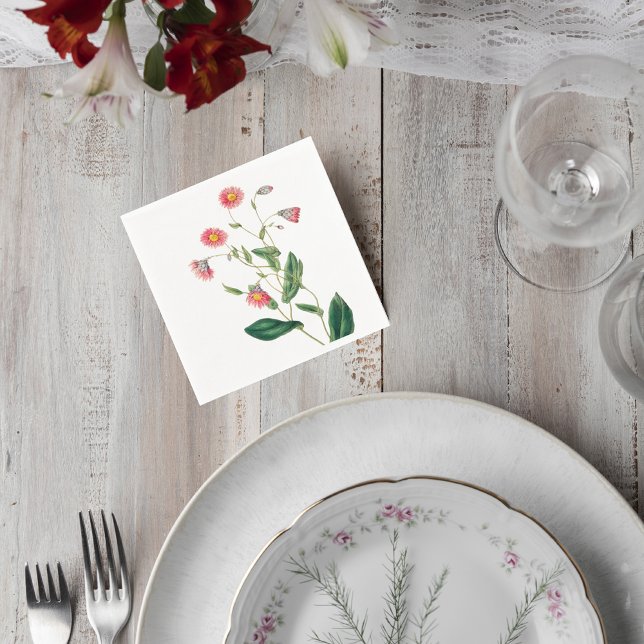 Botanical Wedding Cocktail Napkin Serviette (Von Creator hochgeladen)
