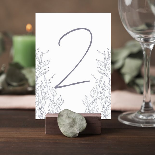 Botanical Wedding Reception Table Number Card Tischnummer (Von Creator hochgeladen)