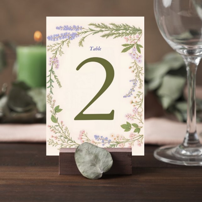 Botanical Wedding Table Number Card Tischnummer (Von Creator hochgeladen)