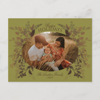 Botanicale Wasserfarben Postkarte Grün