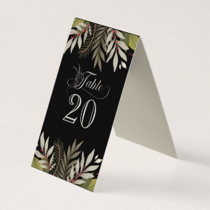 Botanicals Hochzeitsempfang Tischnummern