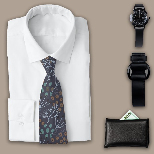 Botanicals Midnight Blue Krawatte (Von Creator hochgeladen)