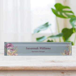 Botanik Forest Personalisiert Desk Namplate Namensplakette