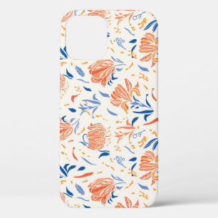 Botanik-Linolschnitt barock: florales nahtloses Hi Case-Mate iPhone Hülle