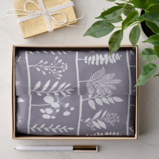Botanik Rhythmus Botanische Silhouetten Gedämpftes Seidenpapier