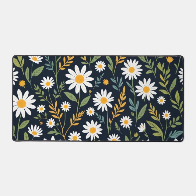 Botanik-Schreibtisch matt - Blumenmousepad mit Kop Schreibtischunterlage (Vorderseite)