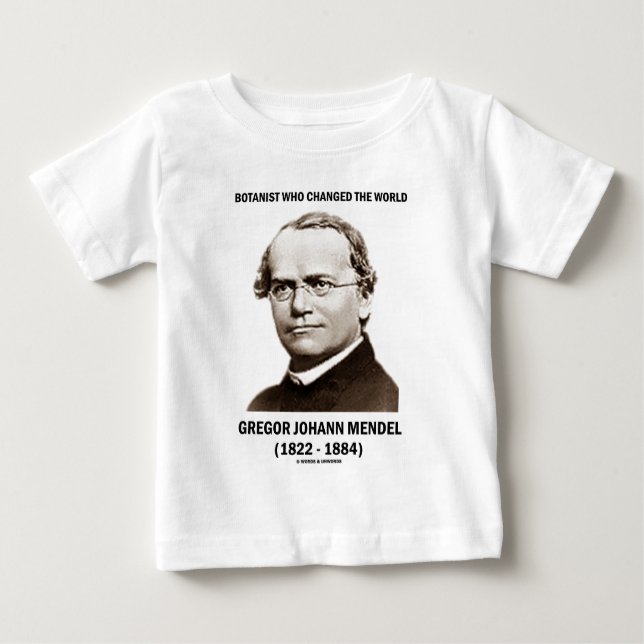 Botaniker, der die Welt Gregor Mendel änderte Baby T-shirt (Vorderseite)