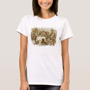 Botaniker, die Pflanze untersuchen (litho) T-Shirt