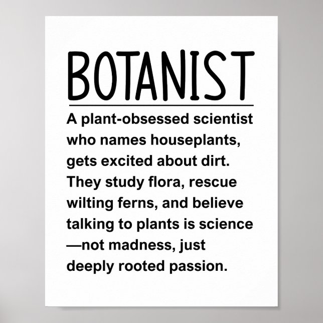 Botaniker Poster (Vorne)