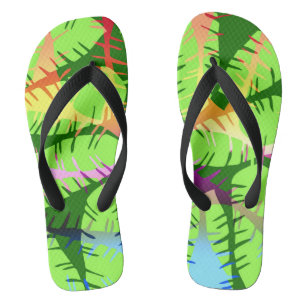 BOTANISCH ABSTRAKTE BANANENBLÄTTER FLIP FLOPS