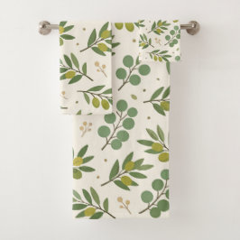 Botanisch badhandtuch set