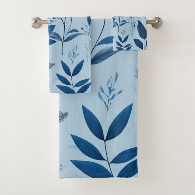 botanisch blau badhandtuch set (Insitu)