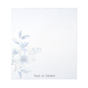 Botanisch blaue Blumen Notepad Notizblock