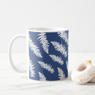 Botanisch-blaues Muster Kaffeetasse