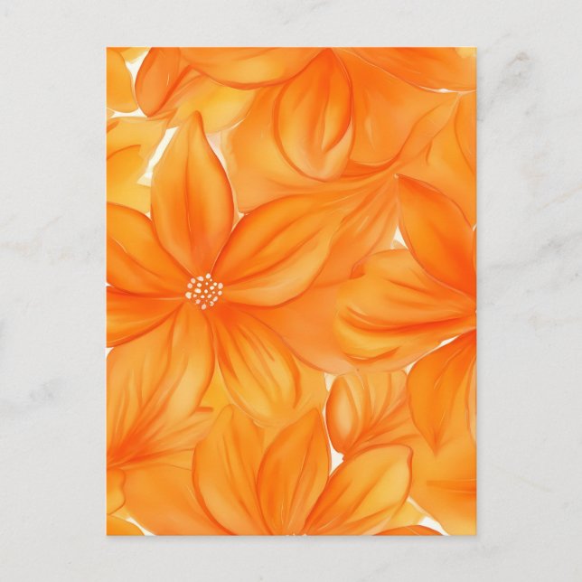 Botanisch-blühende Orangenblume Postkarte (Vorderseite)