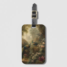 Botanisch: drei Pfauen im englischen Garten Gepäckanhänger