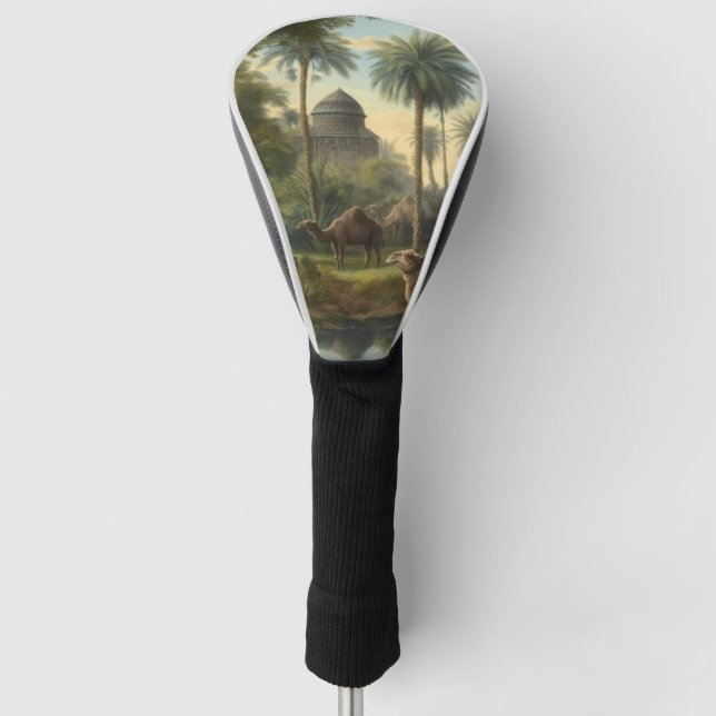 Botanisch: Dromedaren im Dschungel in der Nähe ein Golf Headcover (Vorderseite)