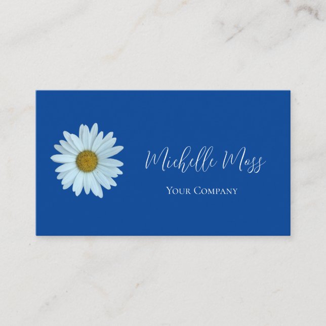 Botanisch einfache weiße Daisy Visitenkarte (Vorderseite)