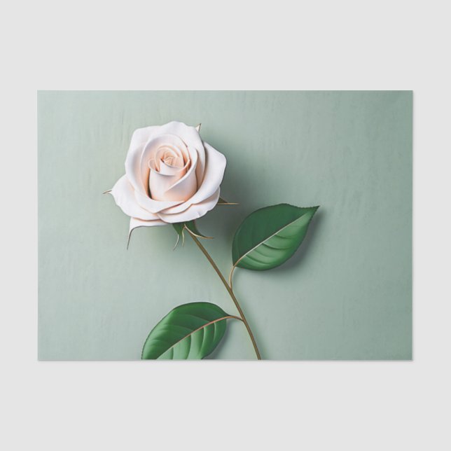 Botanisch-elegante Rose Seidenpapier (Vorderseite)