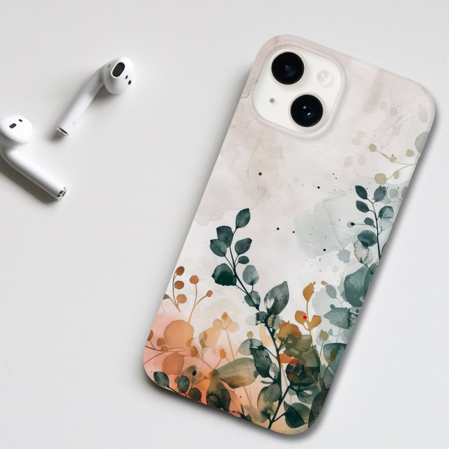 Botanisch-elegante Wasserfarben Case-Mate iPhone Hülle (Von Creator hochgeladen)