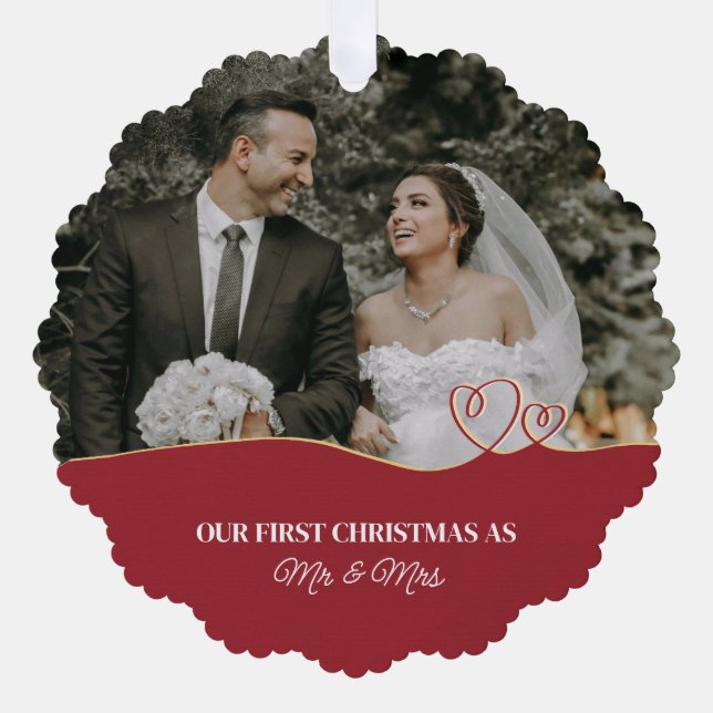 Botanisch elegantes Wasserfarbenspiel zum Hochzeit Ornament Karte (Vorderseite)