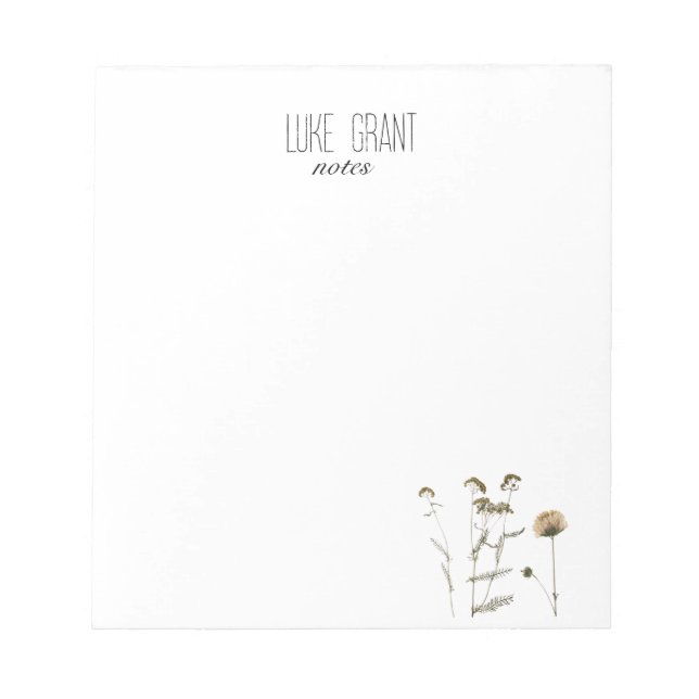 Botanisch floral notizblock (Vorderseite)