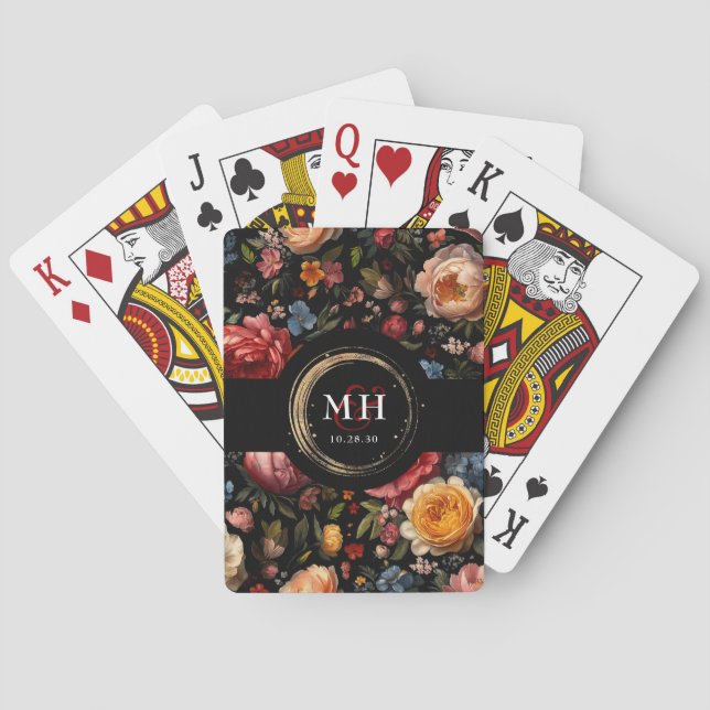 Botanisch-florale Barockzeitschrift Spielkarten (Rückseite)