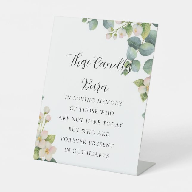 Botanisch für das Zeichen des liebenden Gedächtnis Sockelschild (Vorderseite)