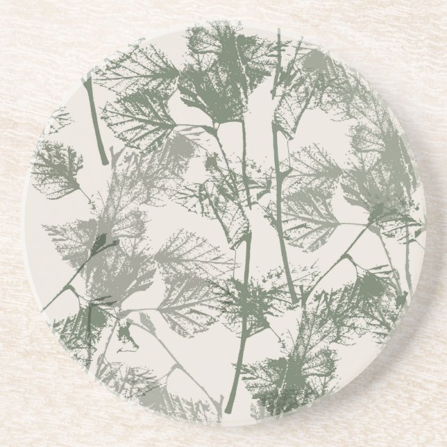 Botanisch gepresste Blätter Getränkeuntersetzer (Vorne)