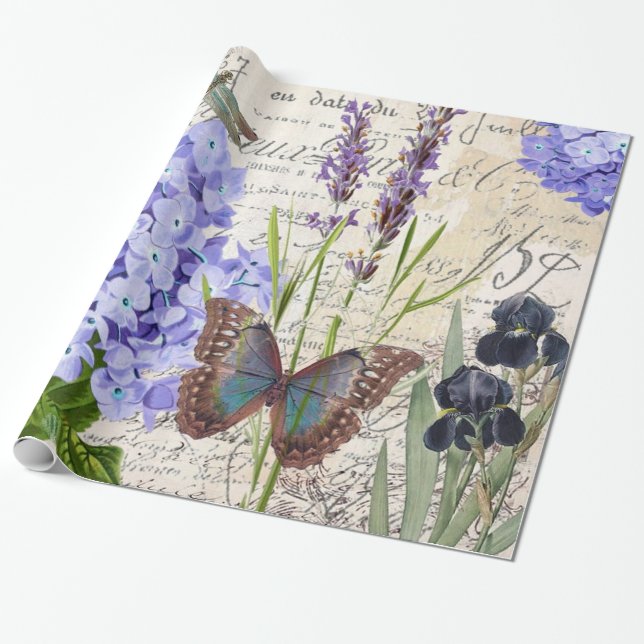 botanisch geschenkpapier (Ungerollt)