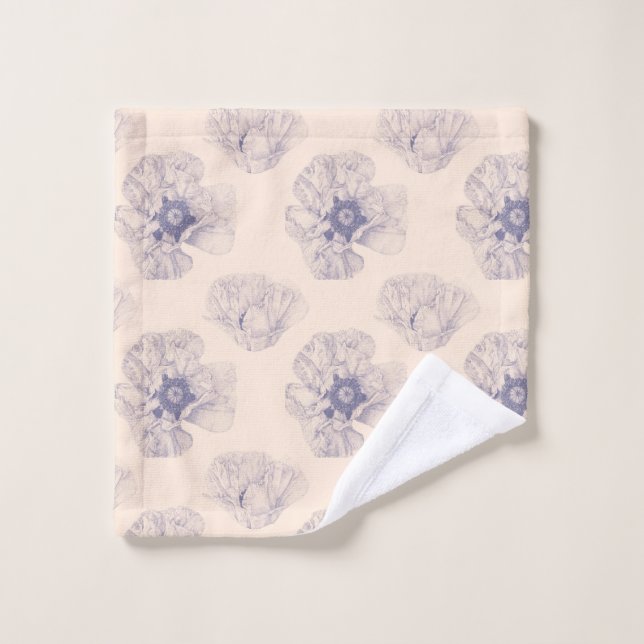 Botanisch großer Mohn Waschlappen (Waschlappen)