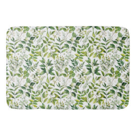 Botanisch grüne Blätter Badematte