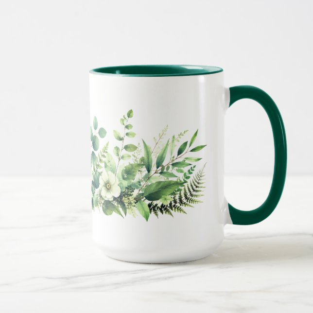 Botanisch grüne Floral Tasse (Rechts)